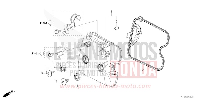 CYLINDER HEAD COVER for Forza 350 MAT ROBUST GRAY METALLIC (NHC74) from 2023